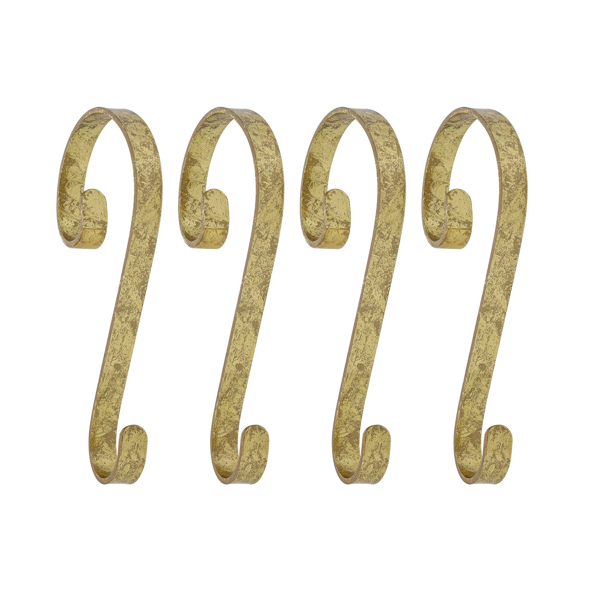 Haute Decor Stocking Scroll® Gold Foil Stocking Holders, 4ct.
